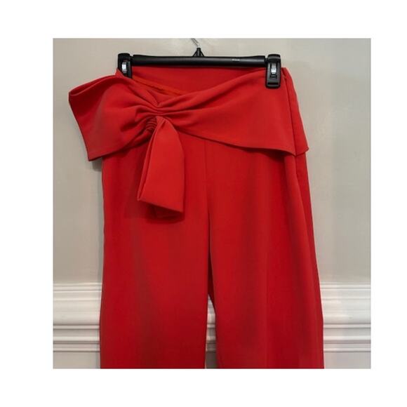SACHIN & BABI Whitely Coral‎ Bow Wide Leg Palazzo Pants Trousers Size 0 - Picture 4 of 8